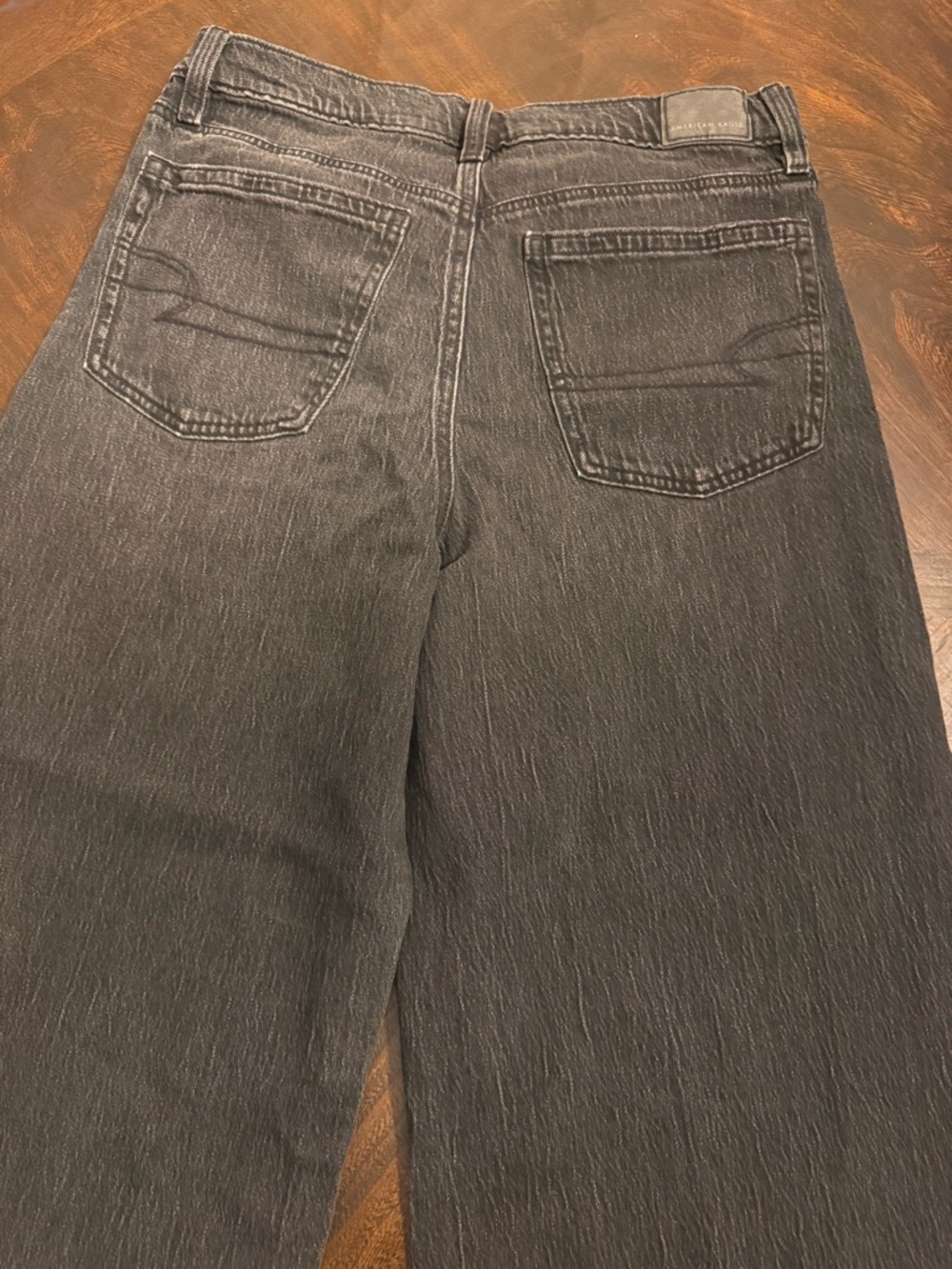 American Eagle Black Straight-Leg Jeans - Picture 6 of 7
